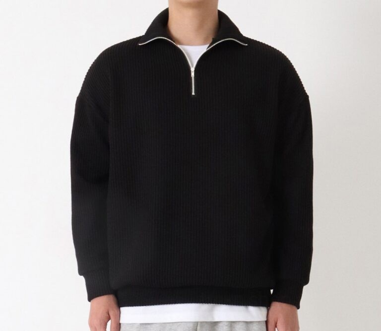 High Neck Premium Sweatshirt with zipper - Image 4