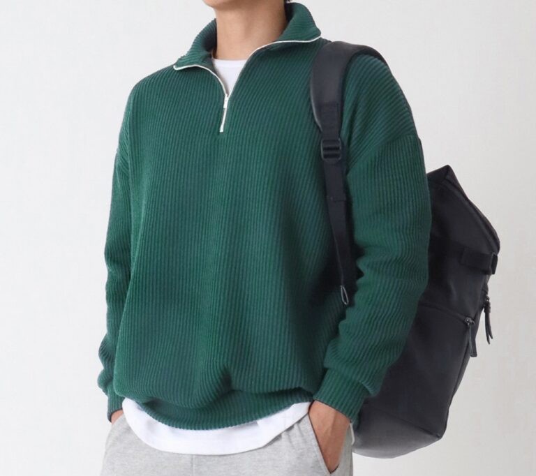 High Neck Premium Sweatshirt with zipper - Image 3